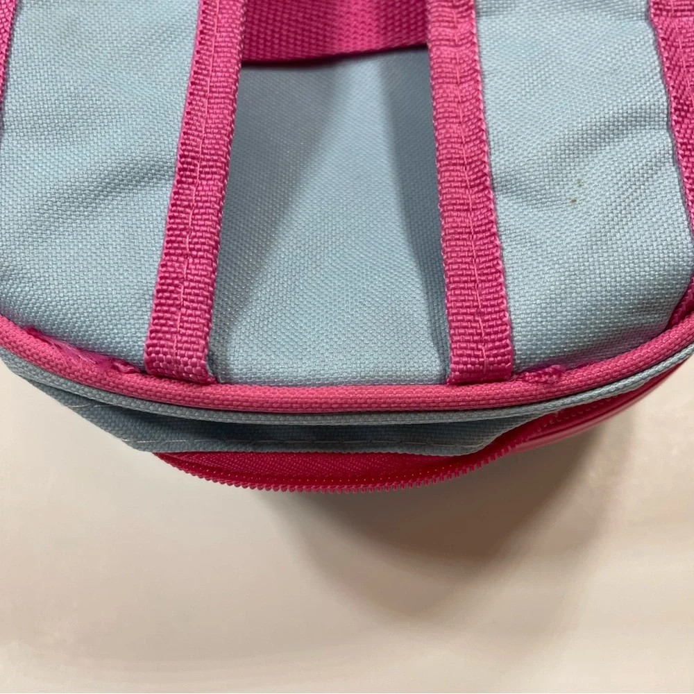 Blue Pink Owl Hard Shell Cover Travel Backpack